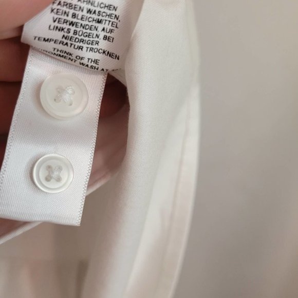 Asos white long sleeved button up blouse - Picture 5 of 6